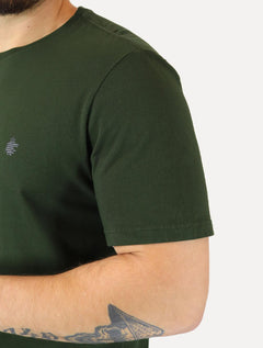 Camiseta Von der Volke Masculina Origineel Lion Stripe Verde Escuro