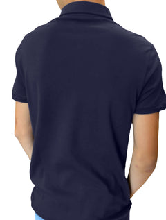 Polo Aeropostale Masculina Piquet A87/NY Circle Azul Marinho