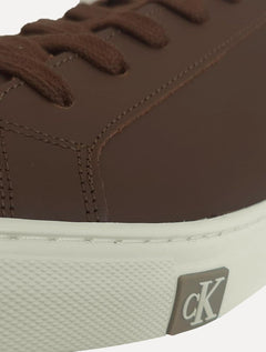 Tênis Calvin Klein Jeans Masculino Couro Project Queima Marrom Café