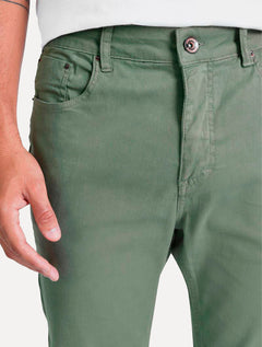Calça Aramis Masculina Sarja Slim Color Tinturada Verde