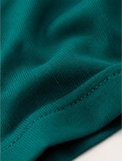 Camiseta Calvin Klein Jeans Feminina Logo Manga Dobrada Verde Escuro