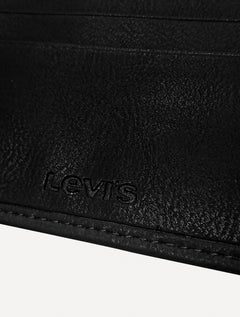 Carteira Levis Masculina Batwing Logo Flat Bifold Preta