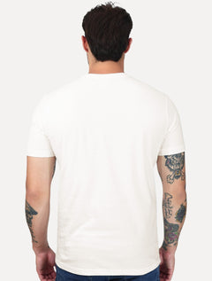 Camiseta King & Joe Masculina Circle Cracked Off White
