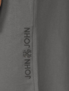 Bermuda John John Masculina Moletom New Basic Print Cinza Médio