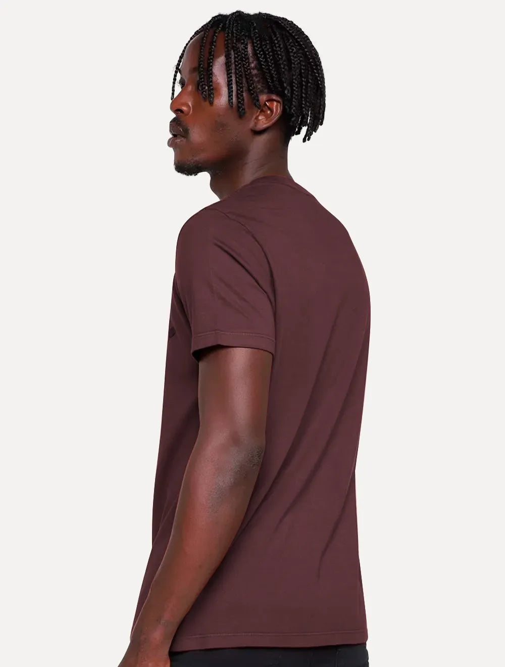 Camiseta Ellus Masculina Maxi Logo Classic Brush Bordô