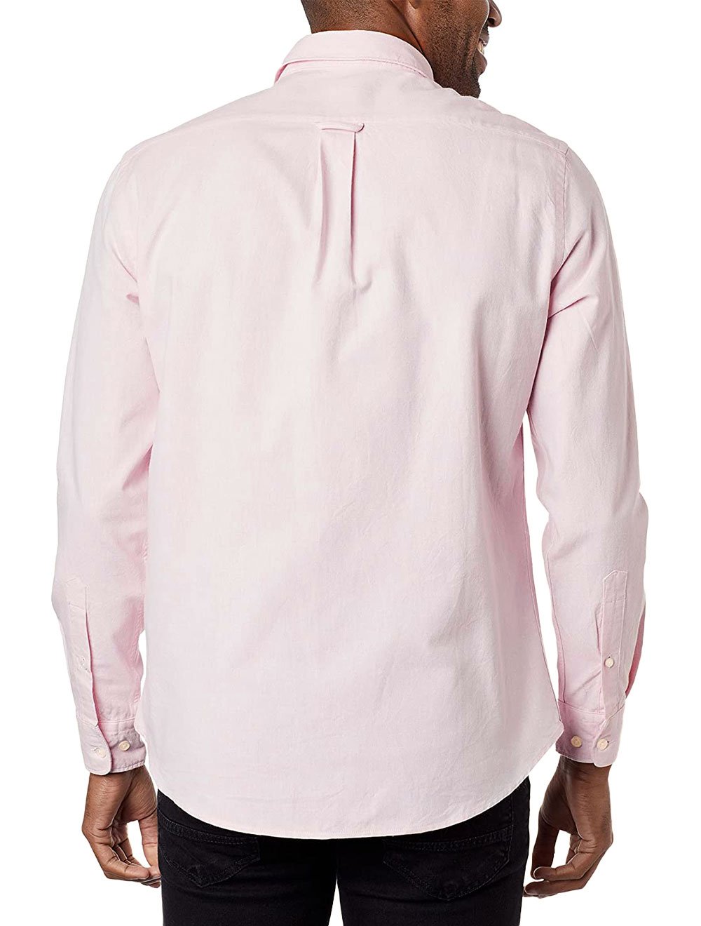Camisa Aramis Masculina Slim Oxford Button Down Rosa Claro Mescla
