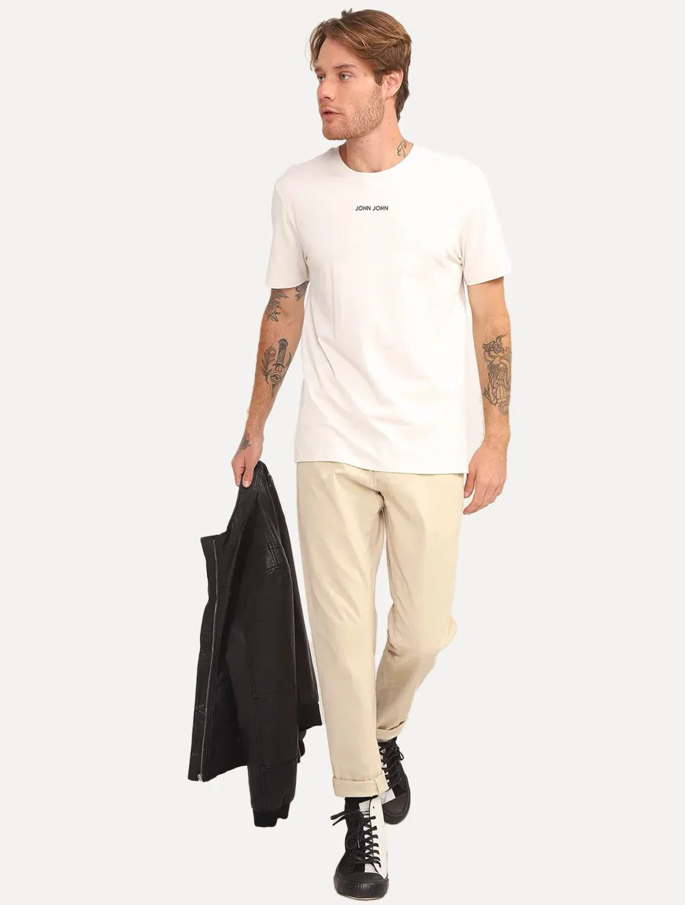 Camiseta John John Masculina JJ Mini Off-White
