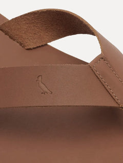 Chinelo Reserva Masculino RSV Deck 2.0 Couro Marrom Café