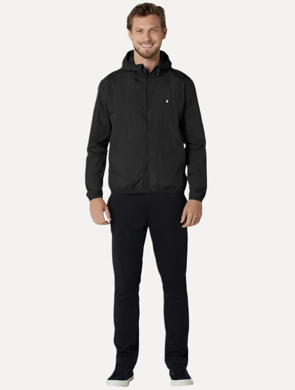 Jaqueta Original Penguin Masculina Sport Patch Nylon Preta