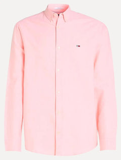 Camisa Tommy Jeans Masculina Regular Entry Oxford Rosa