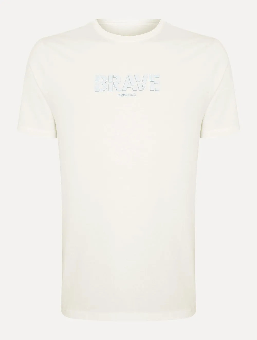 Camiseta Dudalina Masculina Regular Brave Relevo Off White