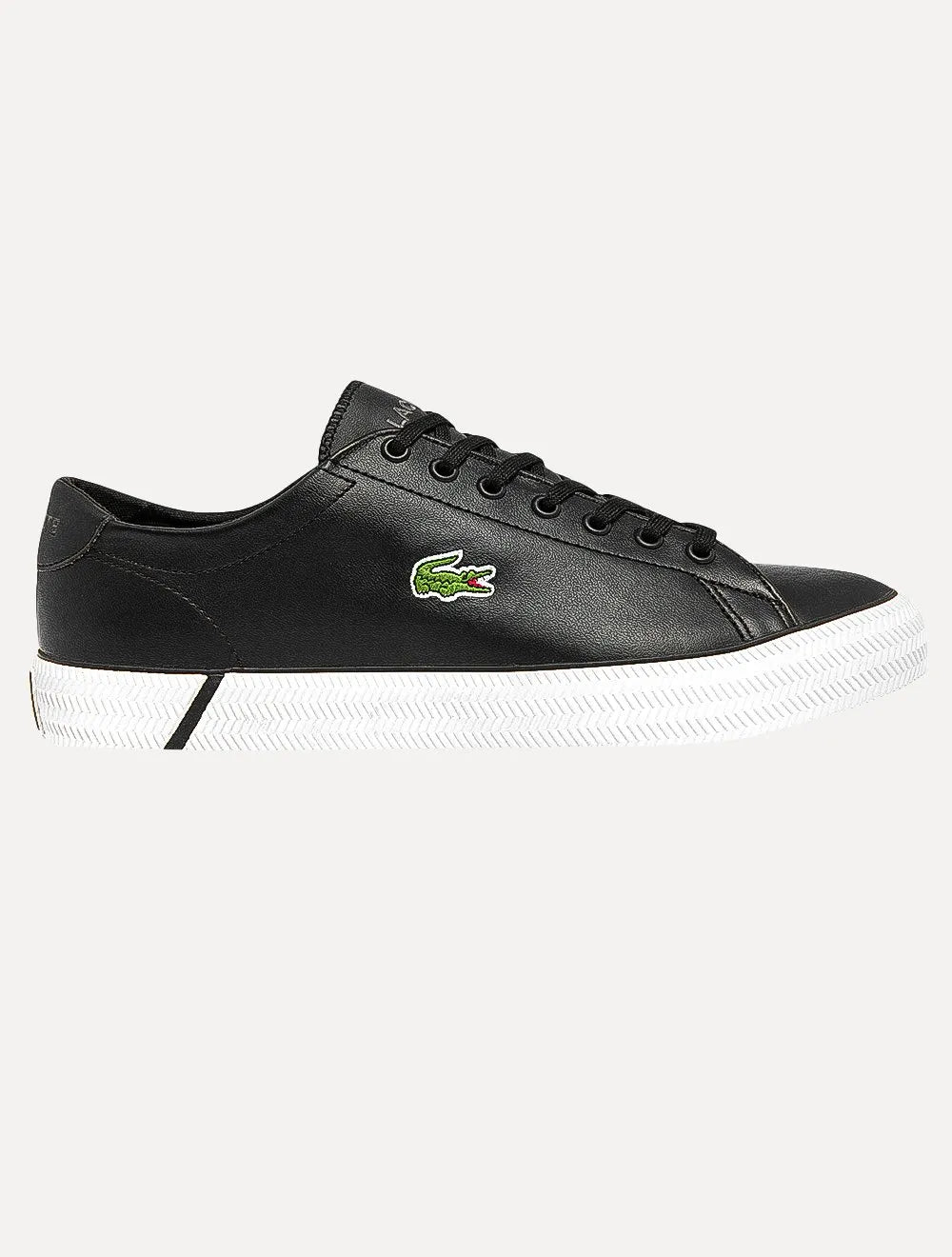 Tênis Lacoste Masculino Couro Gripshot Blk/Wht Preto