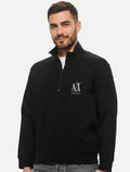 Casaco Moletom Armani Exchange Masculina Embroidery AX Logo Preto