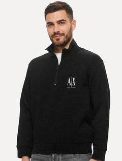 Casaco Moletom Armani Exchange Masculina Embroidery AX Logo Preto