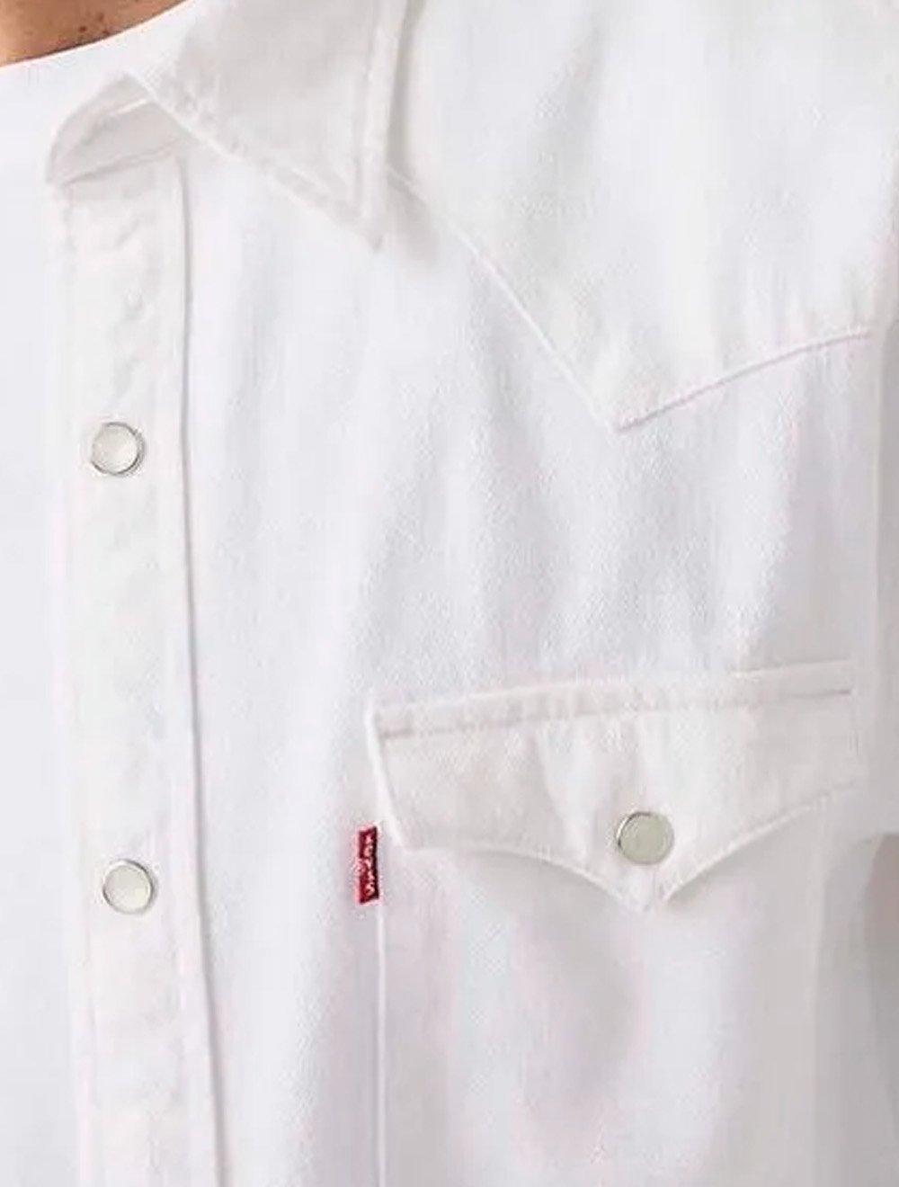 Camisa Jeans Levis Masculina Barstow Western Branca