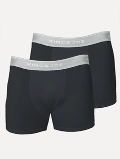 Cueca King & Joe Boxer Lisa Grey Logo Preta Pack 2UN AC26702 00003