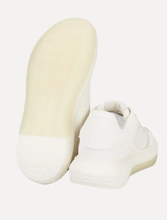 Tênis Empório Armani Masculino Logo Águia Metálico Branco