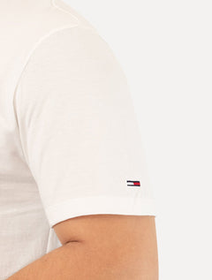 Camiseta Tommy Jeans Masculina Classic Linear Chest Off-White