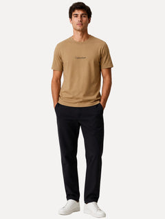 Camiseta Calvin Klein Masculina Institutional Logo Marrom