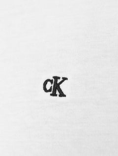Camiseta Calvin Klein Jeans Masculina CK Bordado Peito Branca
