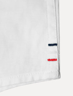 Camisa Tommy Hilfiger Masculina Manga Curta Regular Core Oxford Branca