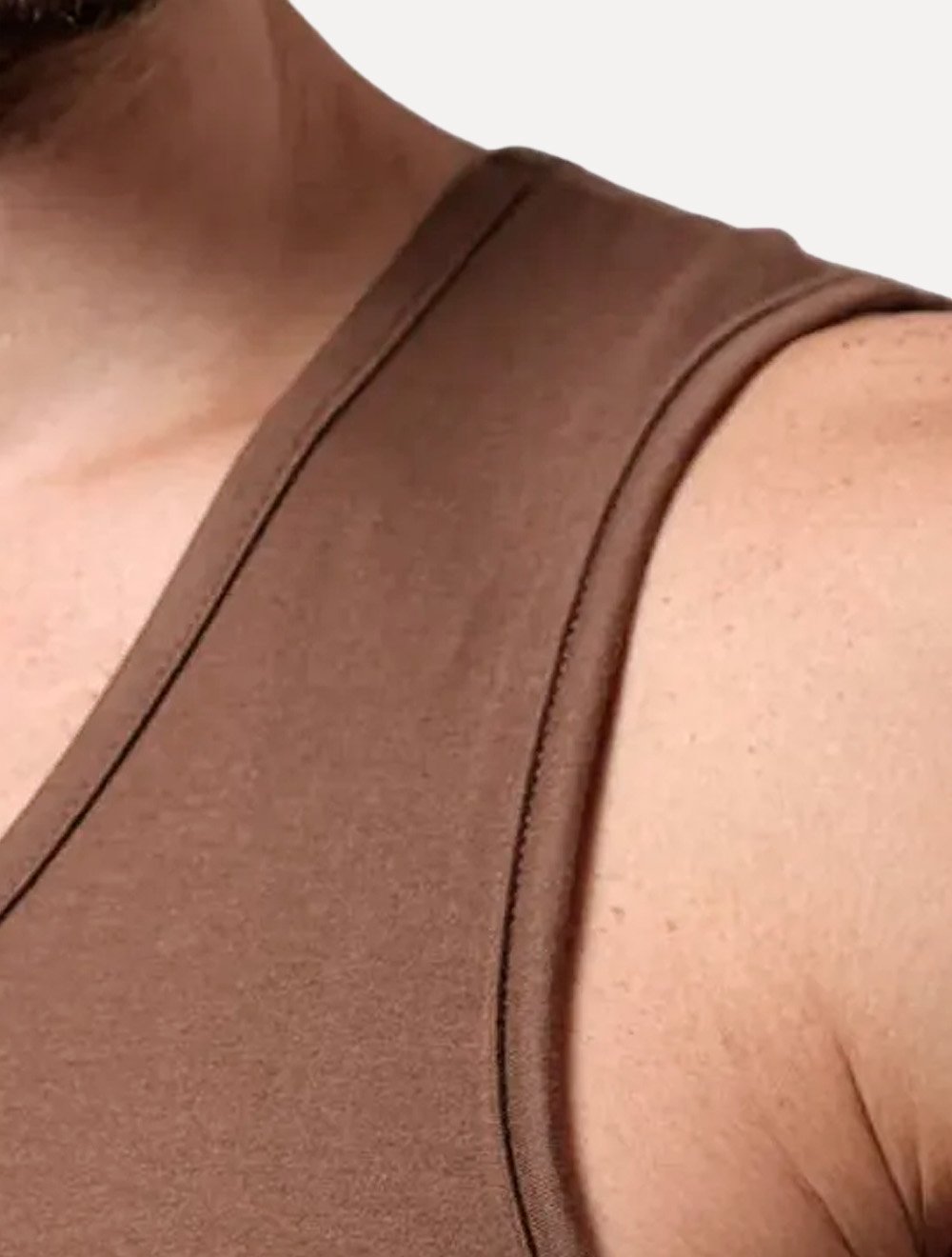 Regata Calvin Klein Jeans Masculina Chest CK Logo Marrom