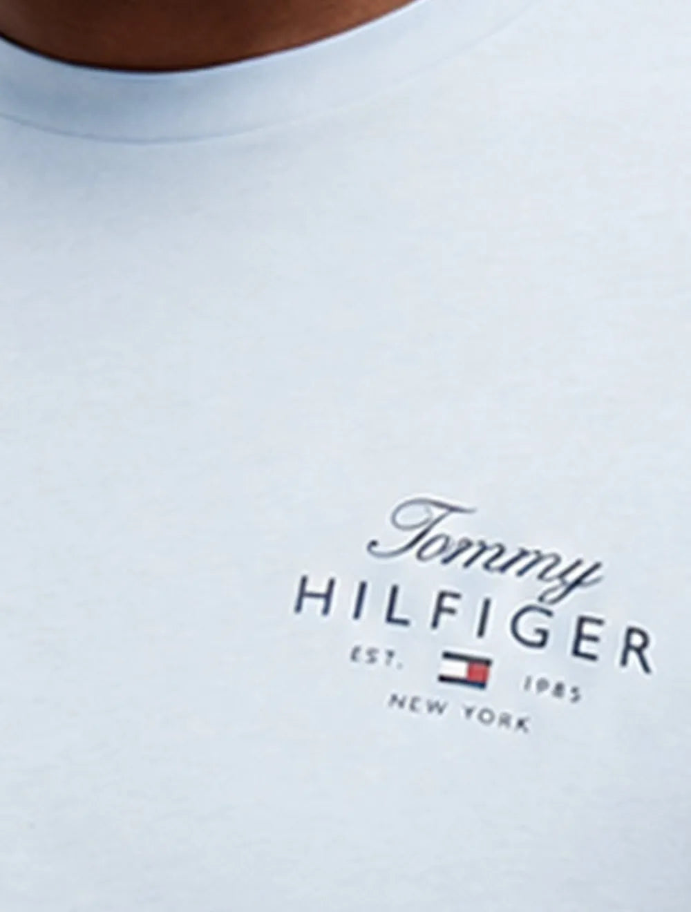 Camiseta Tommy Hilfiger Masculina Brand Love Signature Logo Azul