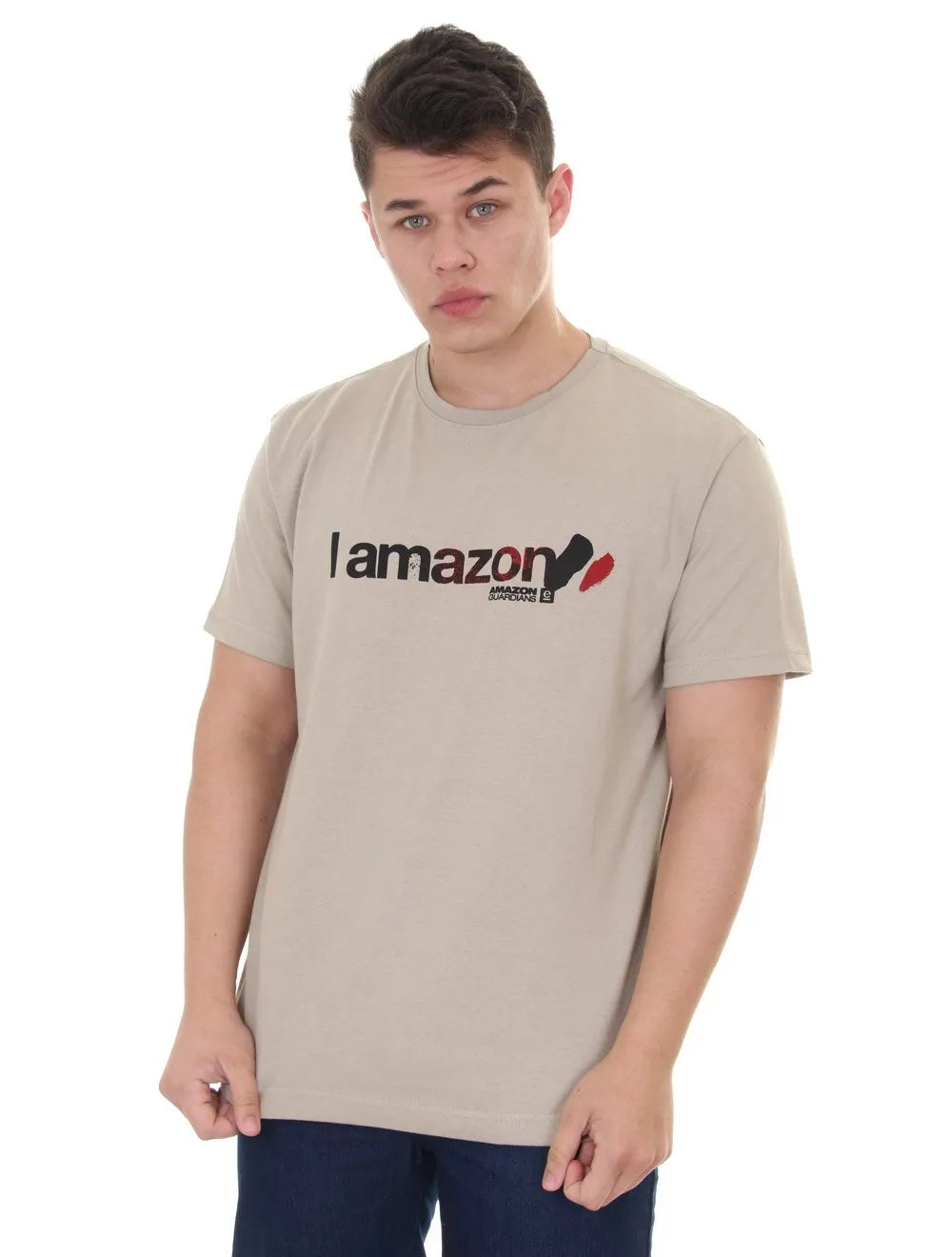 Camiseta Osklen Masculina Regular Amazon Guardians Cáqui