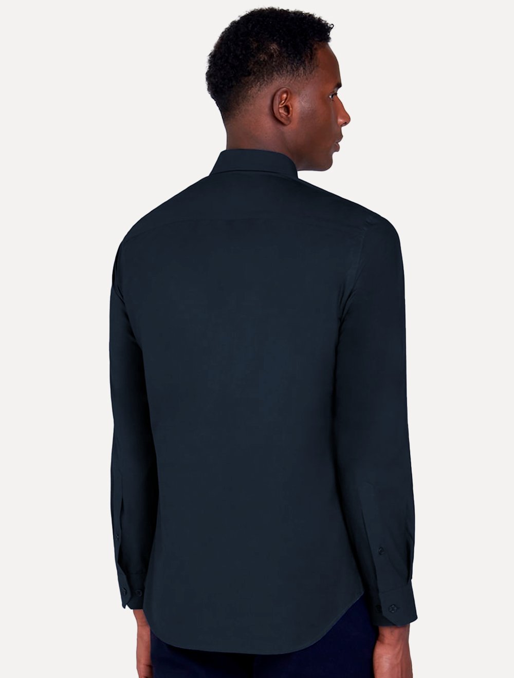 Camisa Dudalina Masculina Milano Tricoline Lisa Azul Marinho