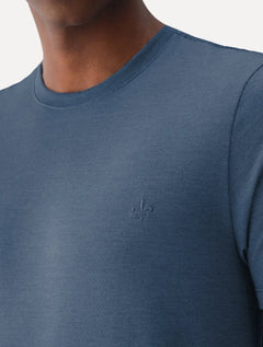 Camiseta Dudalina Masculina Basic Sobretinta Mono Icon Azul Marinho