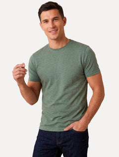 Camiseta Dudalina Regular Fit Textura Logo Verde Mescla