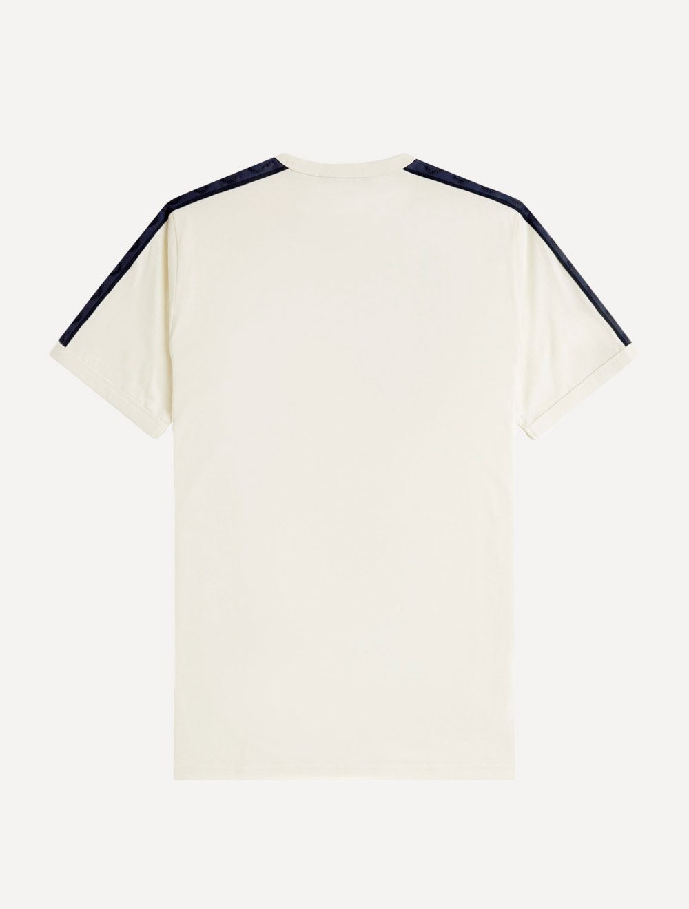 Camiseta Fred Perry Masculina Regular Navy Contrast Tape Ringer Caqui Claro