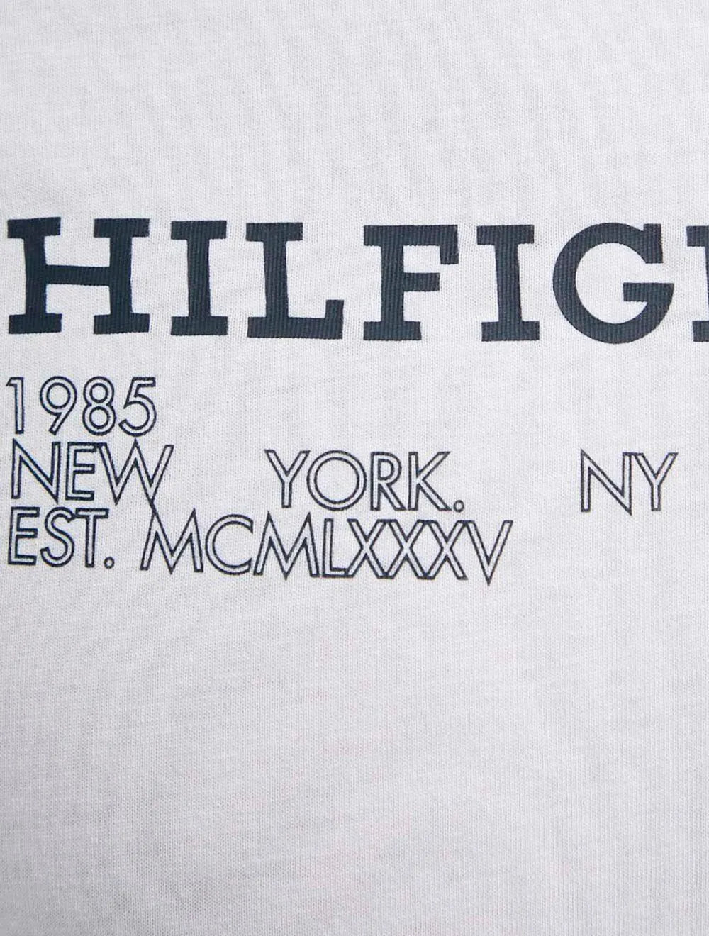 Camiseta Tommy Hilfiger Masculina Monotype 1985 Logo Branca