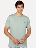 Camiseta Dudalina Masculina Ultrasoft Pima Cotton Logo Verde Claro