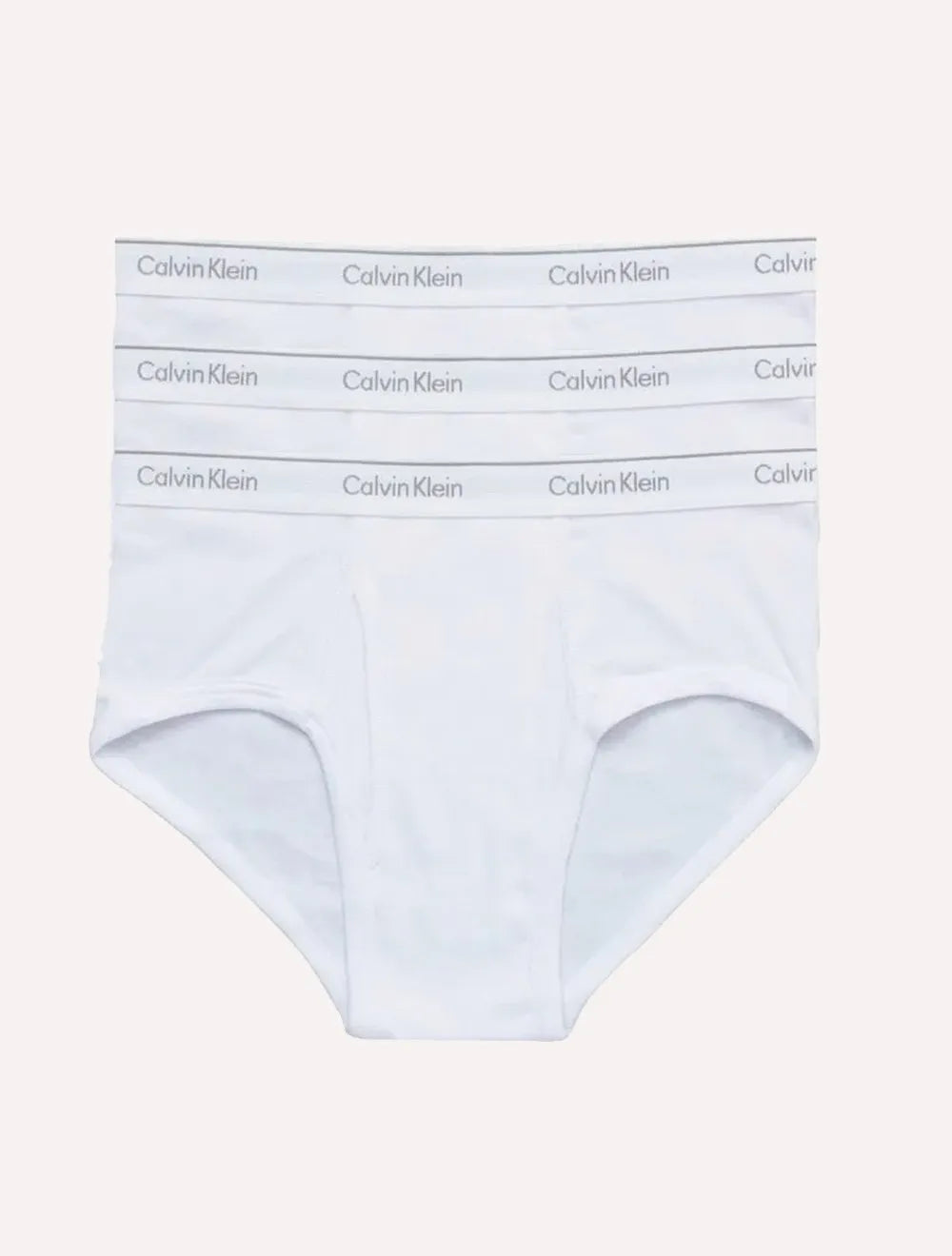 Cuecas Calvin Klein Underwear Brief Cotton Rib Branca Pack 3UN