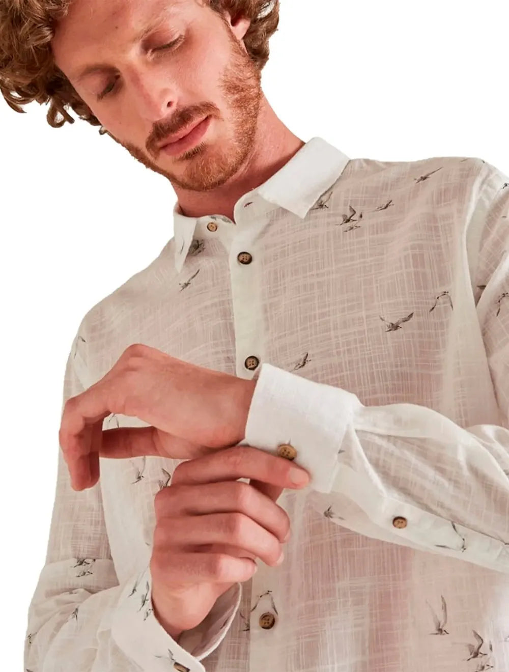 Camisa Reserva Masculina Voo Print Icon Off-White
