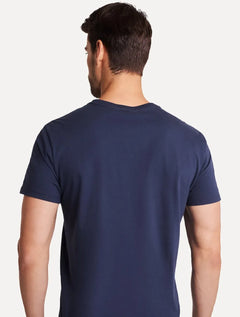 Camiseta Reserva Masculina Regular Patch Tricolor Azul Marinho
