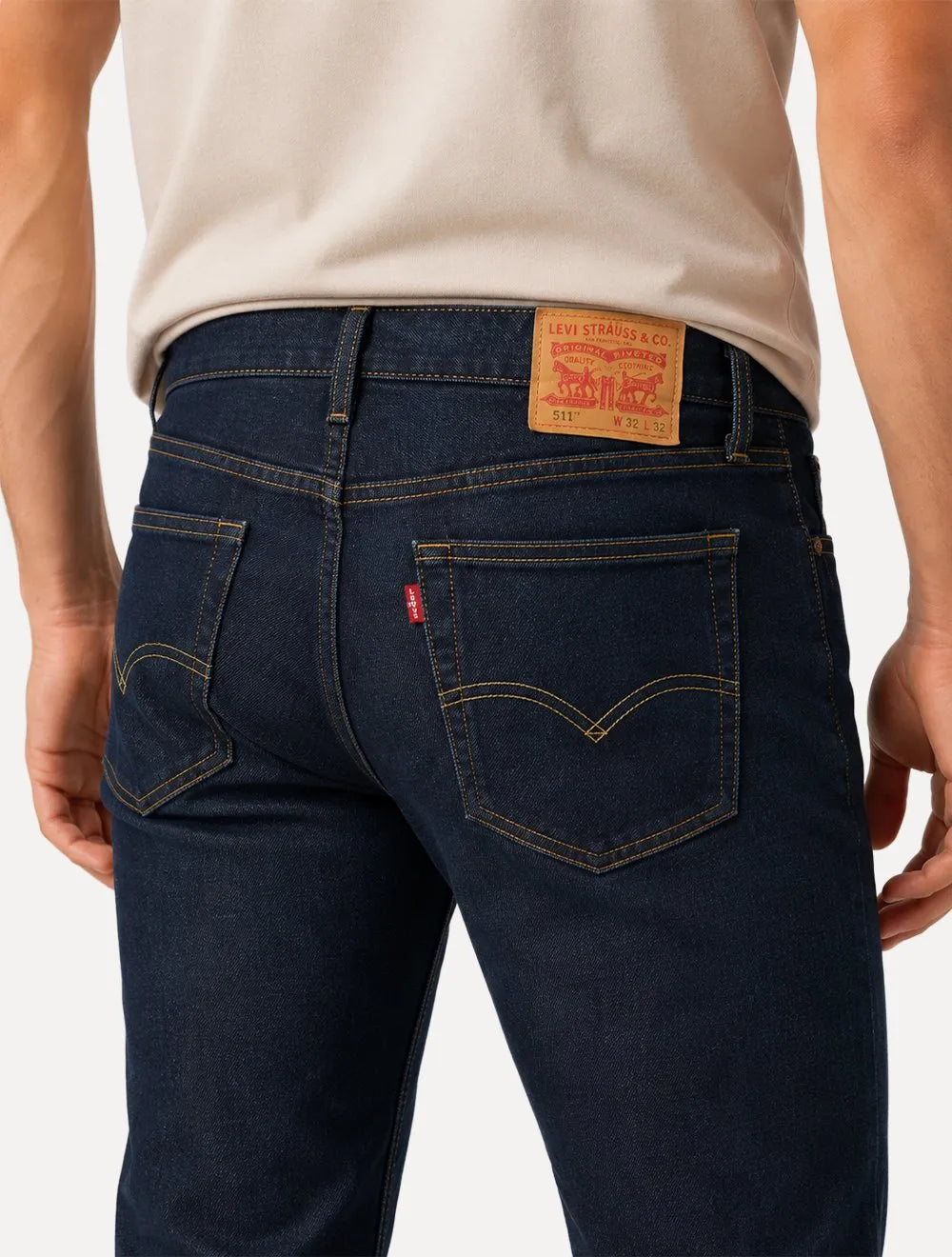 Calça Levis Jeans 511 Slim Stretch Dark Raw Azul Escura