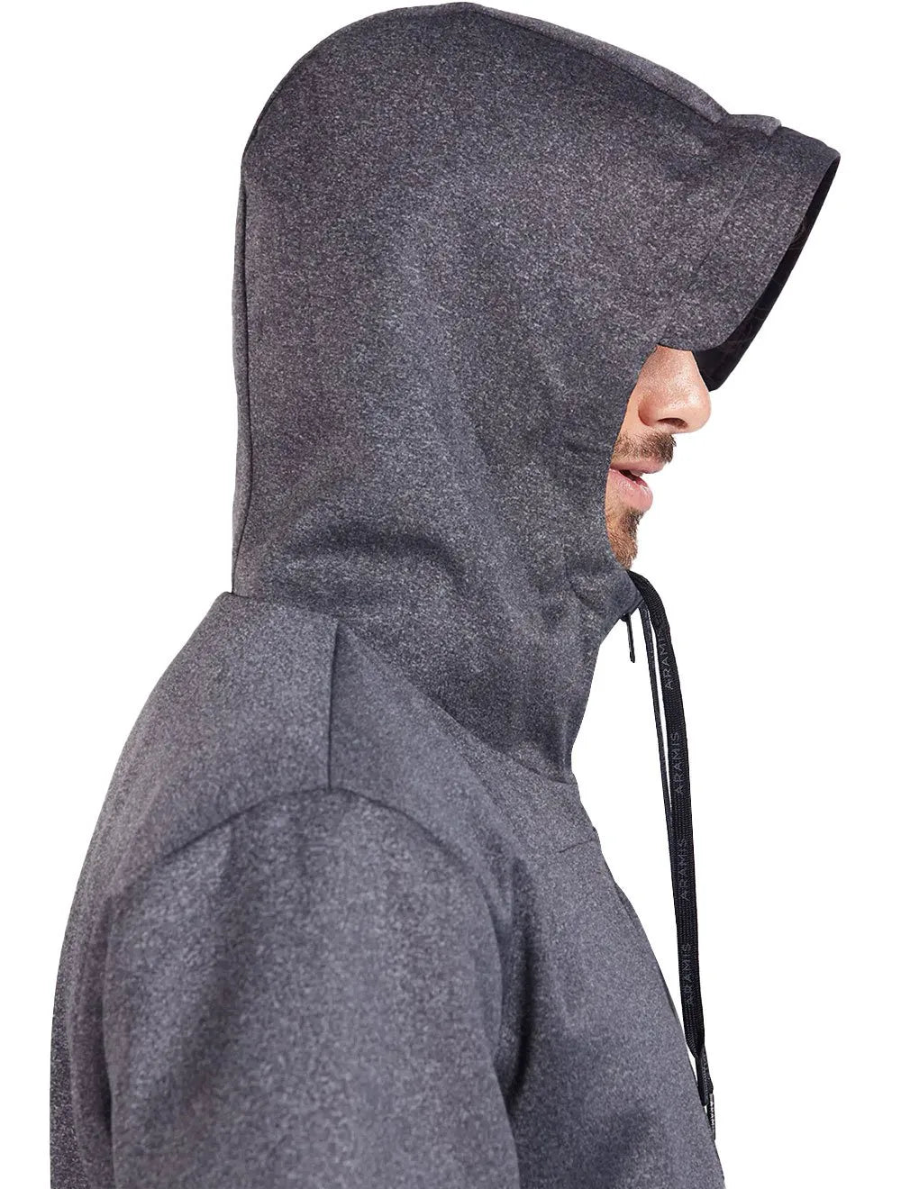 Jaqueta Aramis Masculina Nylon Dupla Face Hoodie Liquid Repeller Preta