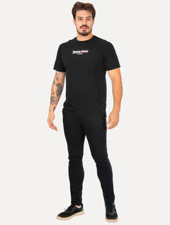 Camiseta Tommy Jeans Masculina Regular TJ RWB Flag Preta