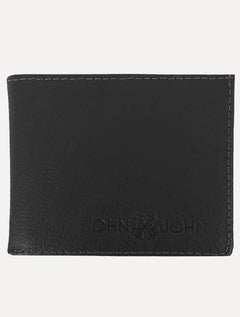 Carteira John John Masculina Couro Basic Down Logo Key Preto