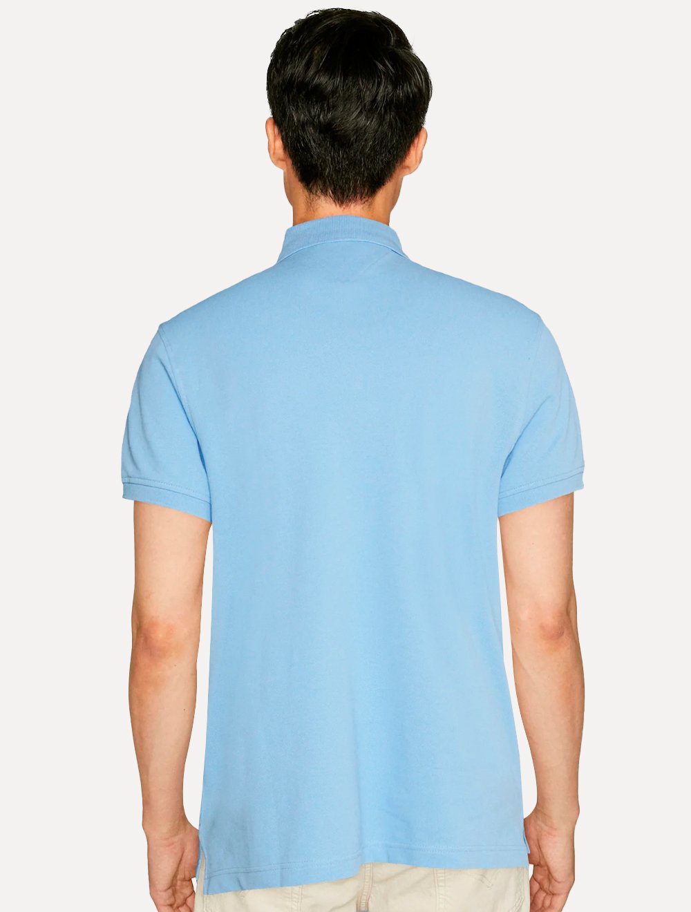 Polo Tommy Hilfiger Masculina Regular Piquet 1985 Azul Claro