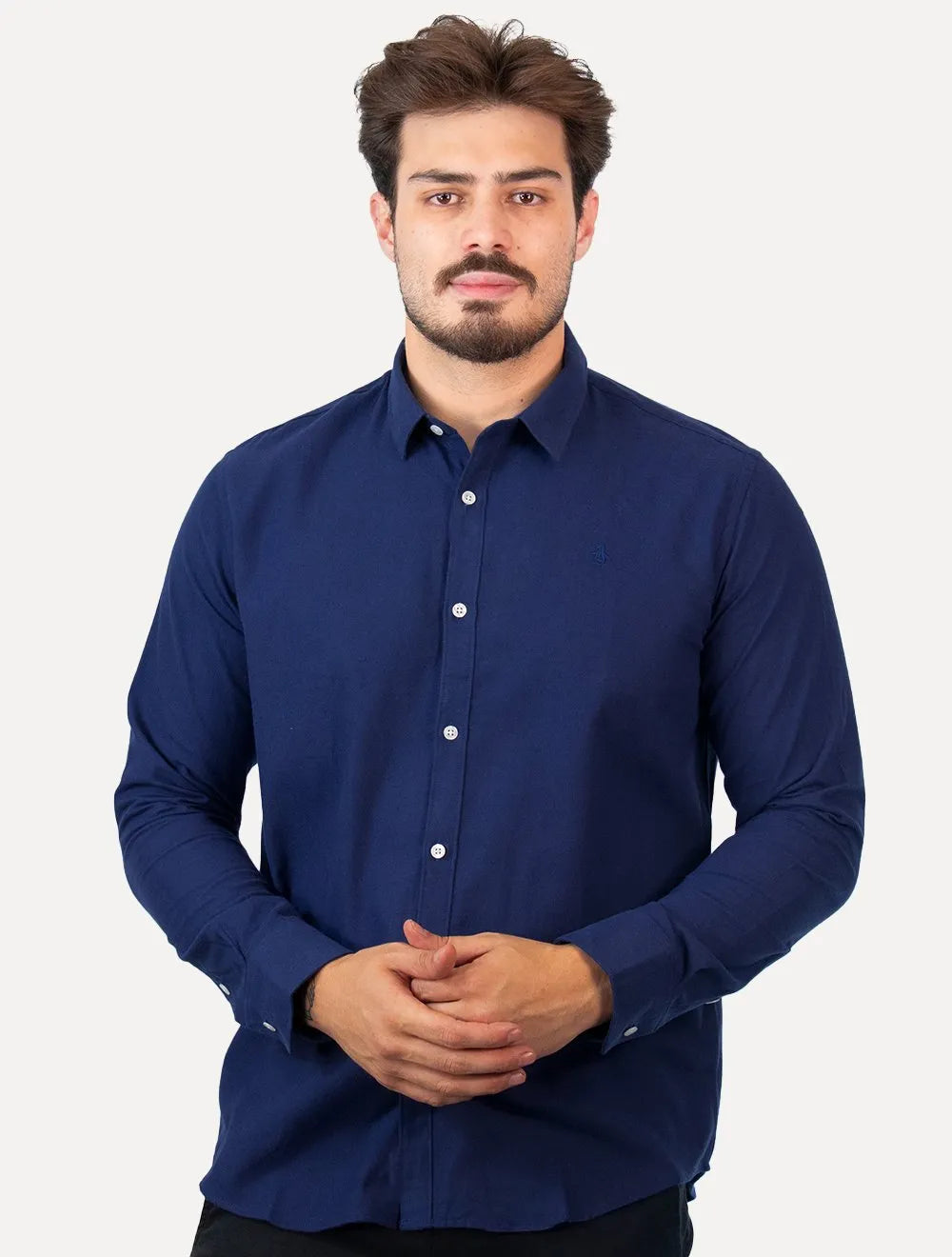 Camisa Original Penguin Masculina Regular Flanela Azul Marinho
