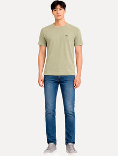 Camiseta King & Joe Masculina Basic Small Dark Logo Cáqui