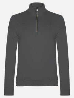 Blusão Calvin Klein Masculino Suedine Half Zip Chumbo