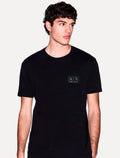 Camiseta Armani Exchange Masculina Regular Fit  Cotton Patch AX Preta