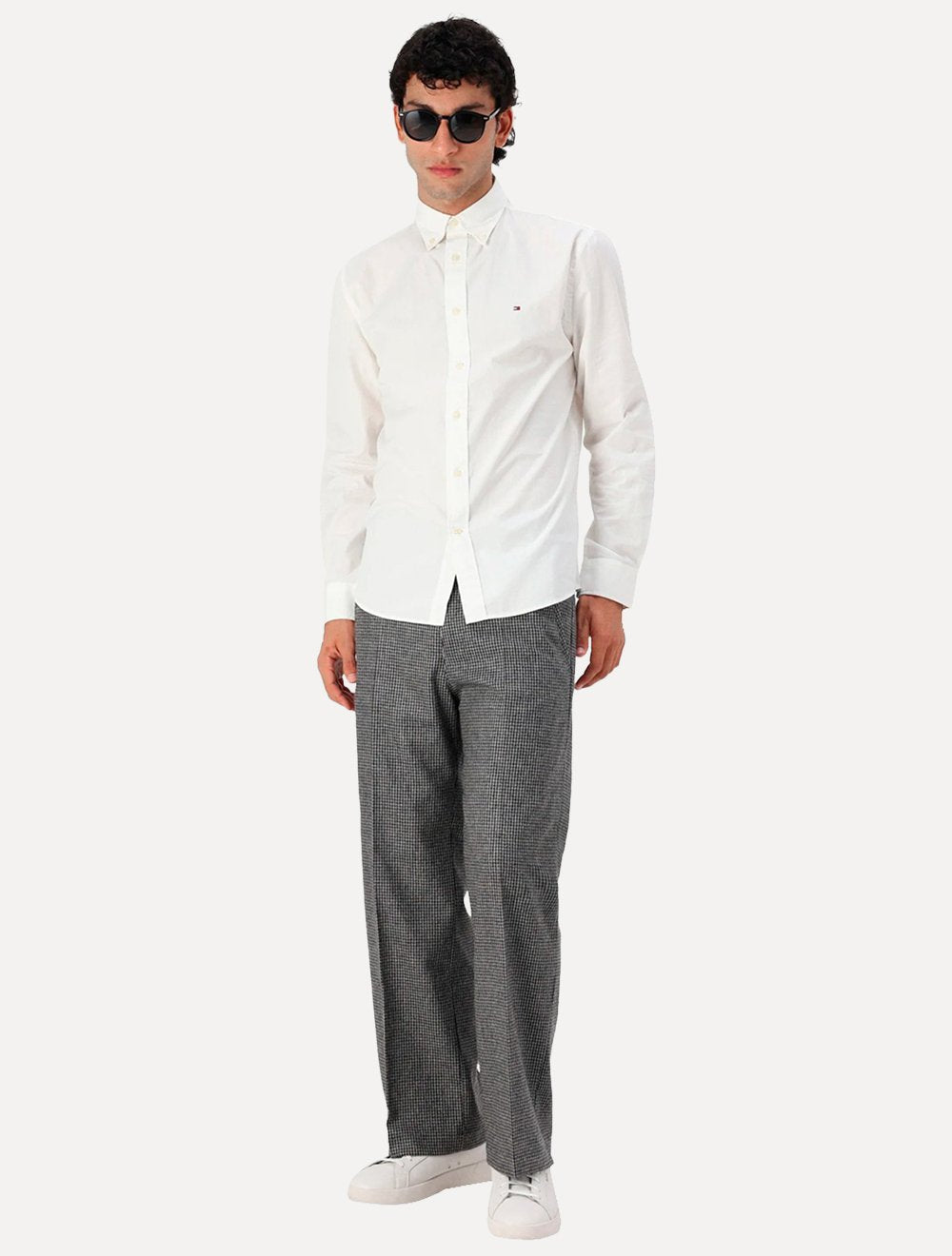 Camisa Tommy Hilfiger Masculina Regular Core Flex Poplin Branca