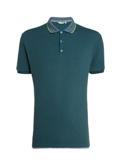 Polo Dudalina Masculina Malha Gola Binada Hive Verde