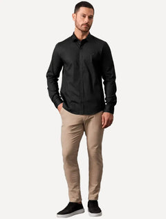 Camisa Calvin Klein Jeans Slim Fit New CKJ Logo Preta