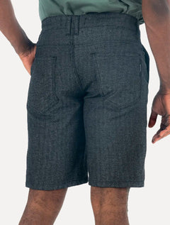 Bermuda King & Joe Sarja Masculina Slim Texture Marinho Mescla
